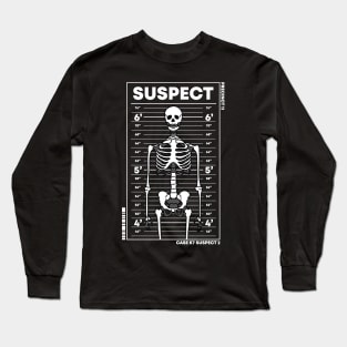 Suspect Skeleton #2 - White Long Sleeve T-Shirt